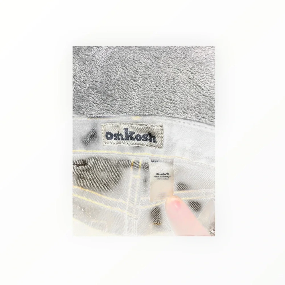 OshKosh Jeans Kids‎ Size 6 Black Faded Regular Fit Distressed Straight Leg Denim